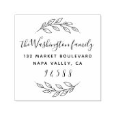 Familienname Handschrift Script-Rücksendeadresse Permastempel (Design)