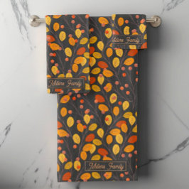 Familienname Handtücher Set