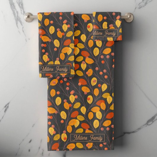 Familienname Handtücher Set