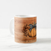 Familienname Herbst Kürbis  Kaffeetasse (Vorderseite Links)