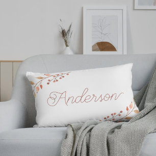 Familienname Herbstlaub Lendenkissen