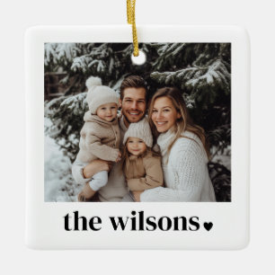 Familienname Herzstück Foto Keramikornament