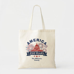 Familienname hinzufügen America 250 Weiße-Haus-Feu Tragetasche
