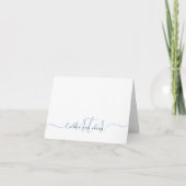 Familienname Hochzeit Light Dusty Blue Script (Vorderseite)