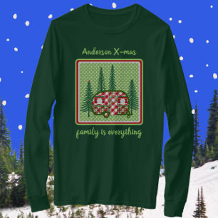 Familienname Holiday Vintag Camper Trailer T-Shirt