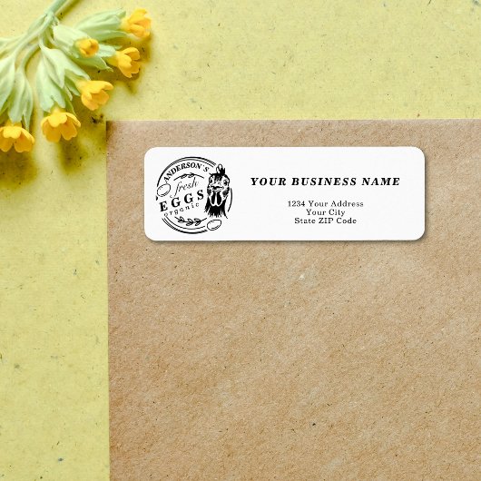 Familienname Hühnereier-Bauernhof Dekorationsadres