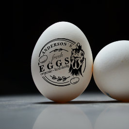 Familienname Hühnereier Runde dekorativ Permastempel