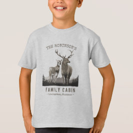 Familienname Hütte Hirschbaumwald Grau T-Shirt