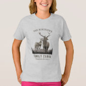 Familienname Hütte Hirschbaumwald Grau T-Shirt (Vorderseite)