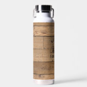 Familienname Hütte Rustikale Waldbaumen Trinkflasche (Vorne)