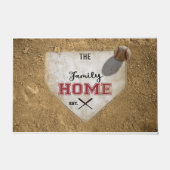 Familienname Individueller Rug, Baseball-Familie Fußmatte (Vorderseite)