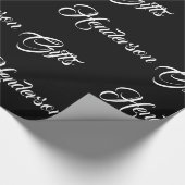 Familienname irgendein Namensweihnachtsfeiertag - Geschenkpapier (Ecke)