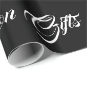 Familienname irgendein Namensweihnachtsfeiertag - Geschenkpapier (Rolleneckpunkt)