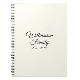 Familienname, Jahr, Anzahl Elfenbein anpassen Notizblock