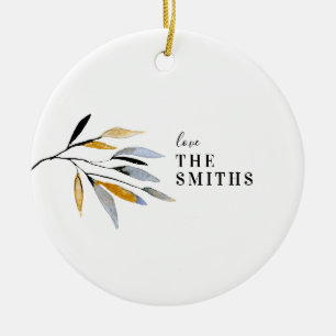 Familienname Jahr Einfaches Weihnachten Keramik Ornament