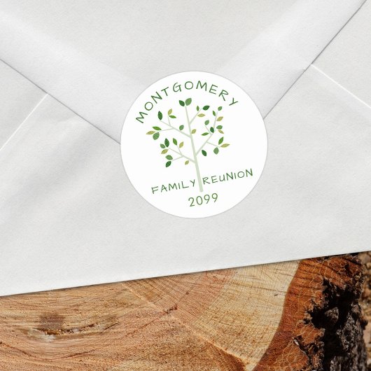 Familienname-Jahr-Familienstammbaum (Family Wieder Runder Aufkleber