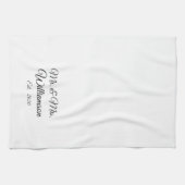 Familienname, Jahr, Nummer des Coupels anpassen Geschirrtuch (Horizontal)