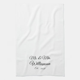 Familienname, Jahr, Nummer des Coupels anpassen Geschirrtuch