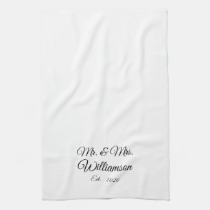 Familienname, Jahr, Nummer des Coupels anpassen Geschirrtuch