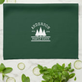 Familienname Kabine Forest Green Geschirrtuch (Gefaltet)