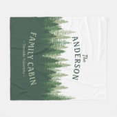 Familienname Kabine Lage Pine Tree Forest Fleecedecke (Vorderseite (Horizontal))