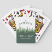 Familienname Kabine Lage Pine Tree Forest Spielkarten (Rückseite)