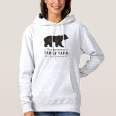 Familienname Kabine Rustikaler brauner Bär Hoodie (Vorderseite)