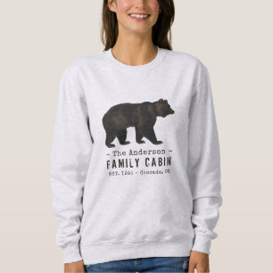 Familienname Kabine Rustikaler brauner Bär Sweatshirt
