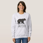 Familienname Kabine Rustikaler brauner Bär Sweatshirt (Vorne ganz)