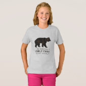 Familienname Kabine Rustikaler brauner Bär T-Shirt (Vorne ganz)