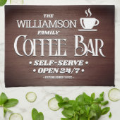 Familienname Kaffeezeit Bar Geschirrtuch (Gefaltet)