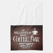 Familienname Kaffeezeit Bar Geschirrtuch (Vertikal)