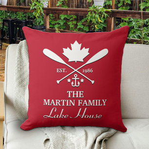 Familienname   Kanadischer Ahornleaf Custom Kissen