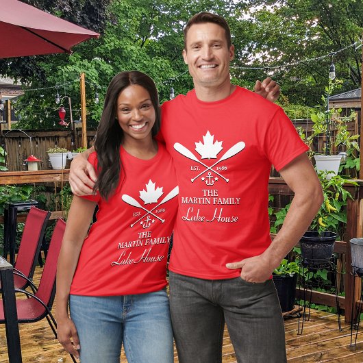 Familienname | Kanadischer Ahornleaf Custom T-Shirt