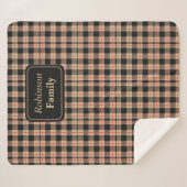 Familienname Kariert Sherpa Blanket Sherpadecke (Vorderseite (Horizontal))