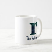 Familienname Karierter Kleinbuchstabe oder Anfangs Kaffeetasse (VorderseiteRechts)