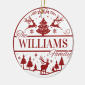 Familienname Keepake Classic Weihnachten Custom Keramik Ornament (Links)