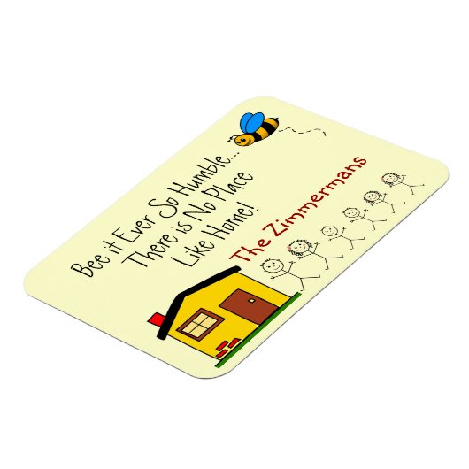 Familienname: Kein Ort wie Zuhause Magnet (Linke Seite)