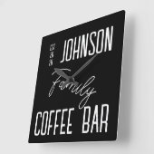 Familienname Küche Schwarz-weiße Uhr (Winkel)