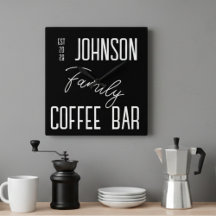 Familienname Küche Schwarz-weiße Uhr