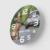 Familienname Labrador Hundeschalter Uhr (Winkel)