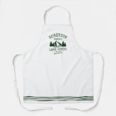 Familienname Lake House Forest Green Rustikale Koc Schürze (Vorderseite)