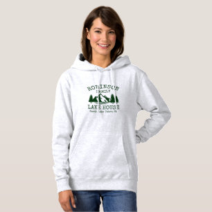 Familienname Lake House Forest Green Silhouette Hoodie
