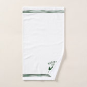 Familienname Lake House Forest Green Trees Badhandtuch Set (Handtuch)