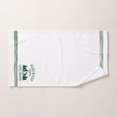 Familienname Lake House Forest Green Trees Badhandtuch Set (Handtuch)