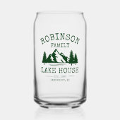 Familienname Lake House Forest Green Trees Dosenglas (Vorderseite)