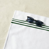 Familienname Lake House Forest Green Trees White Strandtuch (Beispiel)