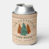 Familienname Lake House Pine Trewood Personalisier Dosenkühler (Kanne Vorderseite)