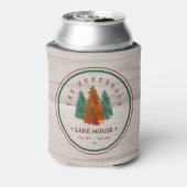 Familienname Lake House Pine Trewood Personalisier Dosenkühler (Kanne Rückseite)