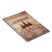 Familienname Lake House Pine Trewood Personalisier Notizblock (Rechte Seite)